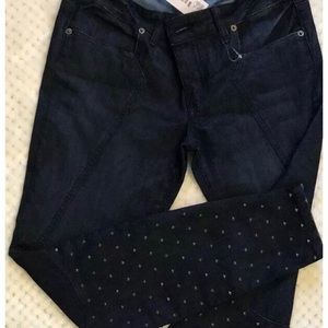 "BEBE" Nemesis Studded Denim blue Jeans NWT